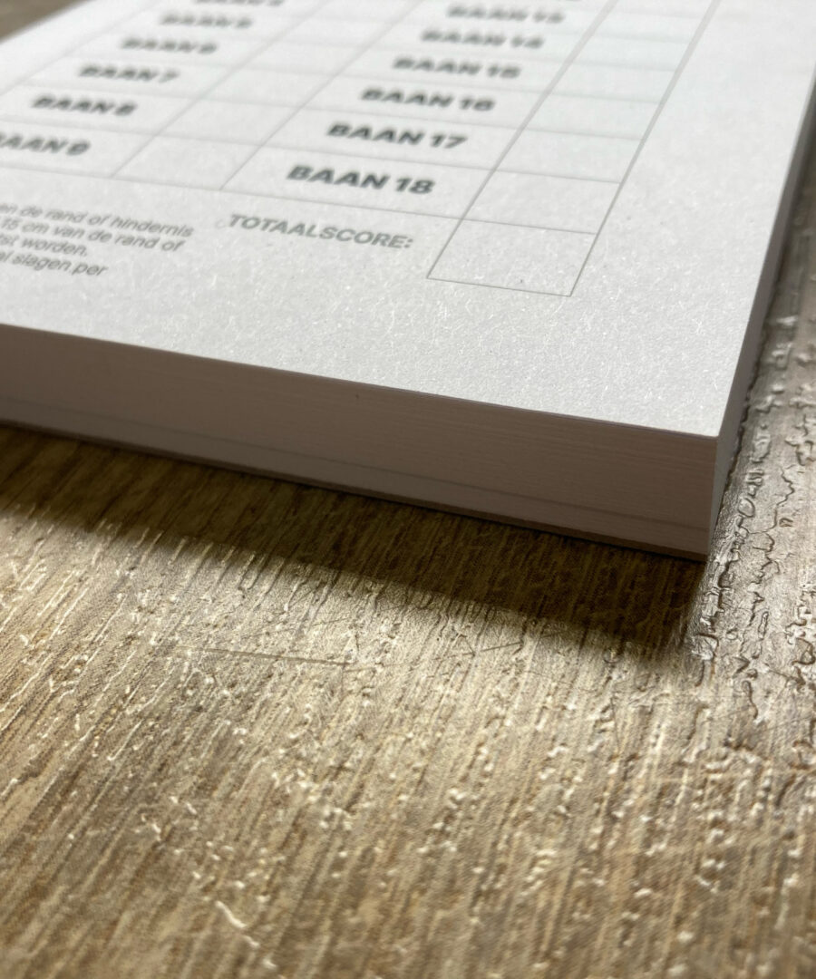 Scorekaarten midgetgolf Heesters Kunstgras