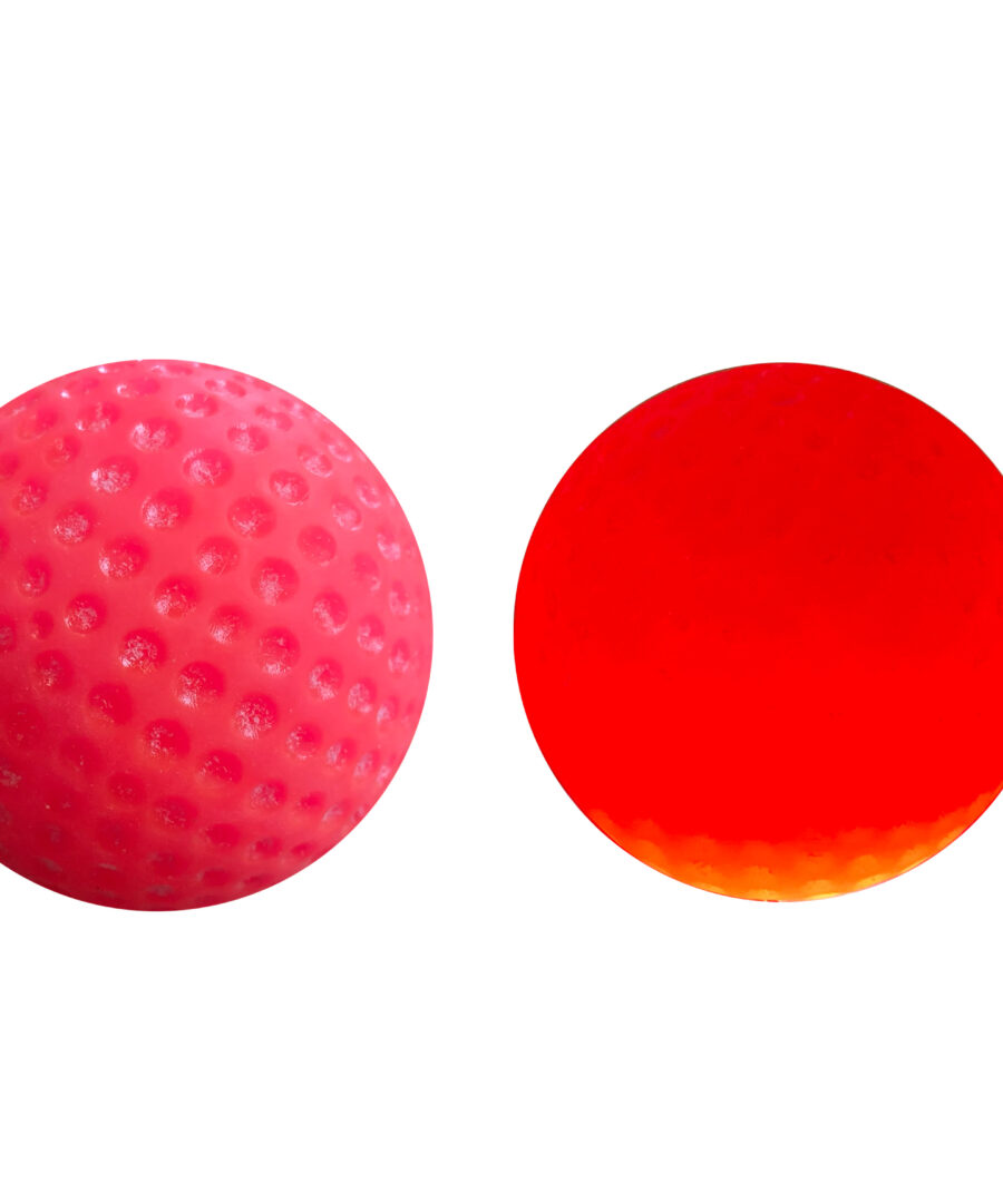 Midgetgolfbal glow in the dark Heesters Kunstgras roze