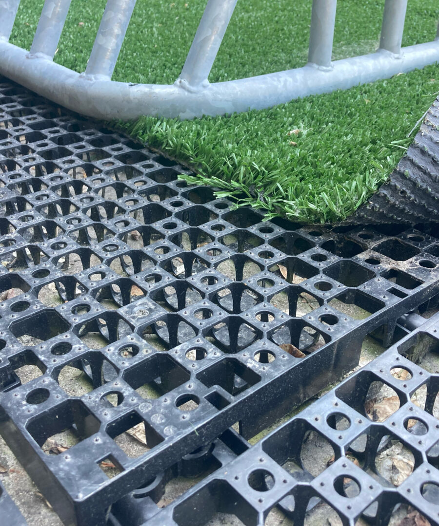 Drainbase plaat Heesters Kunstgras detail