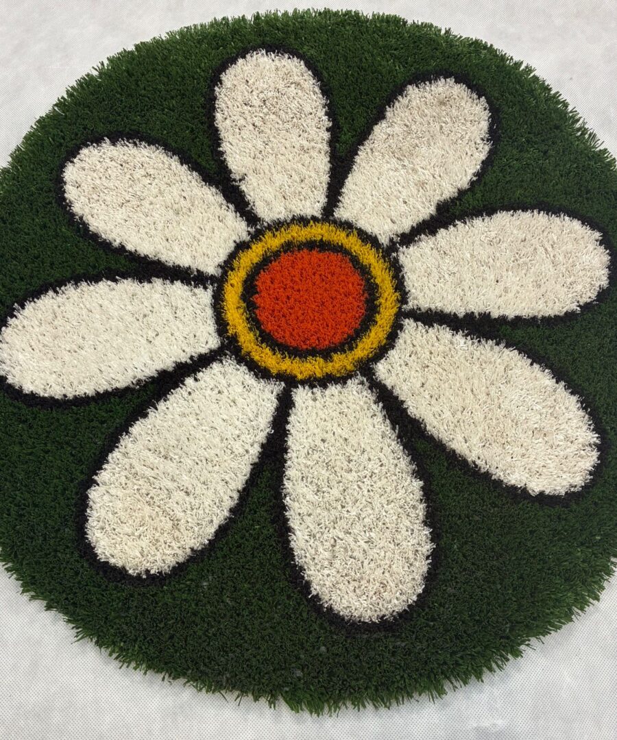 Kunstgras figuren van Heesters Kunstgras, witte bloem